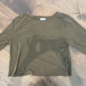 Gentle Fawn Olive Green Open-back Blouse